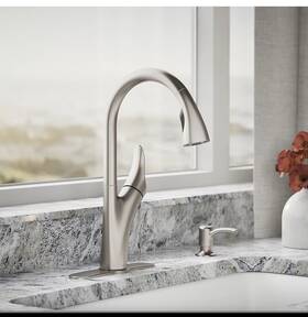 1prec26448-sd-vs Kohler 885612892416 Transitional Pull Down Kitchen Faucet Stainless Steel