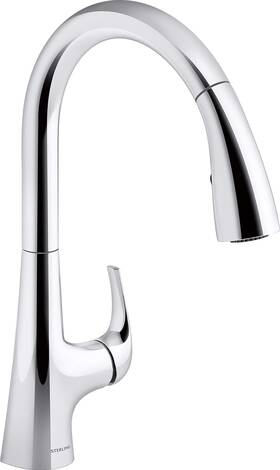 24274-cp Kohler 885612901521 Sterling Medley Pull Down Kitchen Faucet Two-function Sprayhead Kitc