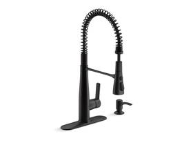 K-rec22745-sd-bl Kohler 885612921758 Semi-professional Kitchen Faucet With Soap Dispenser/