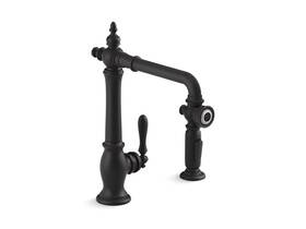 99265-bl Kohler Artifacts 2-hole Kitchen Sink Faucet With 13-1/2 Inch Swing Spout Matching F