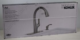 R27141-sd-vs Kohler Avi Single-handle Pull Out Sprayer Kitchen Faucet In Vibrant Stainless