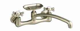 K-159-3-bn Kohler Rare Antique Wall-mount Kitchen Sink Faucet Brushed Nickel