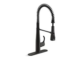 K-22033-bl Kohler Simplice Semiprofessional Kitchen Sink Faucet Matte Black