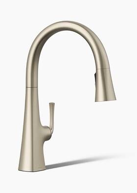 K-22062-bv Kohler Graze Pull-down Kitchen Sink Faucet With Three-function Sprayhead