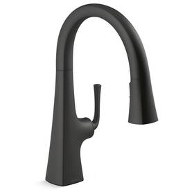 K-22063-bl Kohler Graze Pull Down Kitchen Faucet Matte Black