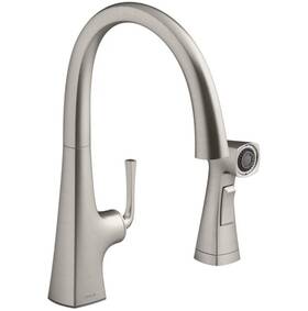 K-22064-vs Kohler 22064-vs Graze Kitchen Faucet With Side Spray In Vibrant Stainless