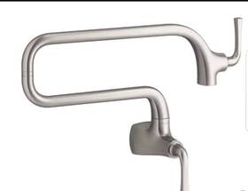 K-22066-vs Kohler Graze Wall Mount Pot Filler Faucet Kitchen Stainless Steel New