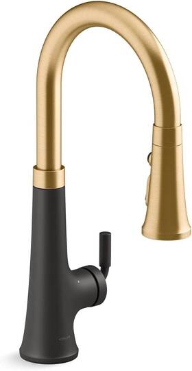 Sprayhead-k23766-bmb Kohler K-23766-bmb Tone Touchless Pull-down Kitchen Faucet With 3-function