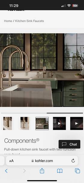 K-28268-cp Kohler Components Pull-down Kitchen Sink Faucet - Polished Chrome