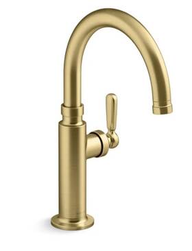 K-28357-2mb Kohler Edalyn Studio Bar Prep Kitchen Sink Faucet Modern Brush Brass