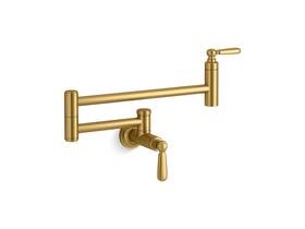 K-28359-2mb Kohler Edalyn Wall Mounted Kitchen Pot Filler Faucet Moderne Brass