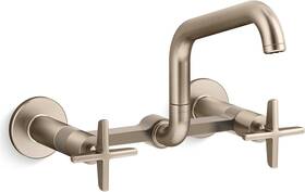 K-28666-3 Kohler New Billet Wall Mount Bridge Kitchen Faucet Brushed Bronze