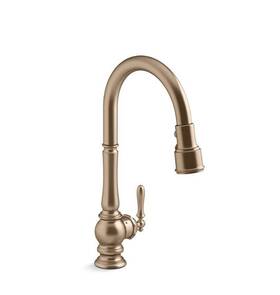 K-29709-bv Kohler Artifacts Touchless Pullout Kitchen Sink Faucet Brushed Bronze