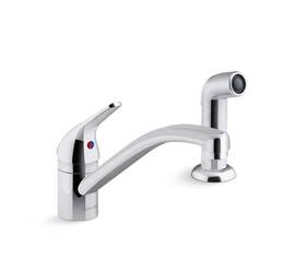 K-30614-cp Kohler 30614-cp Jolt Single Hole Kitchen Faucet With Spray Escutcheon New