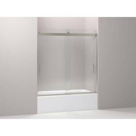 K-706000-l-mx Kohler Sliding Bath Door Handle And 1&4 Inch Crystal Clear Glass Nickel