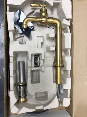 K-72763-9m-2mb Kohler Artifacts 1.2 Gpm Single Hole Bathroom Faucet - Brushed Moderne Brass