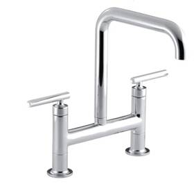 K-7547-4-cp Kohler Purist Bridge Widespread Kitchen Faucet Polished Chrome New