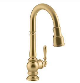 K-99261-2mb Kohler Artifacts Pull Down Kitchen Faucet Brushed Moderne Brass