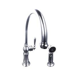 K-99262-cp Kohler Artifacts Single Handle High Arc Kitchen Sink Faucet W Side Spray