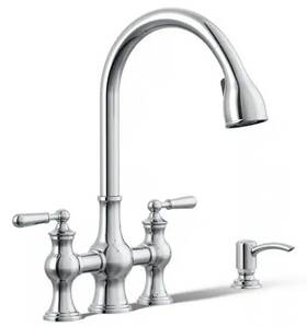 K-r21070-sd-cp Kohler Capilano Wide-spread Bridge Kitchen Faucet Polished Chrome