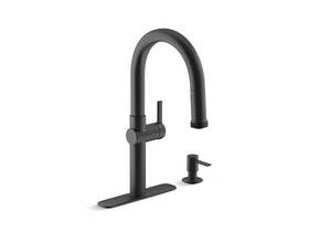 K-r22153-sd-bl Kohler R22153-sd-bl Rune Single Handle Kitchen Faucet With Pull Down Sprayer