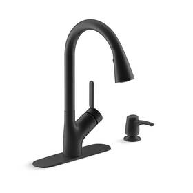 K-r22897-sd-bl Kohler Kitchen Faucet 10.5 Inch Single-handle Pull Down Dual Spray Brass Matte Black