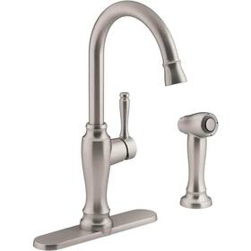 K-r24213-vs Kohler Arsdale Single-handle Standard Kitchen Faucet With Swing Spout And Sidespray In