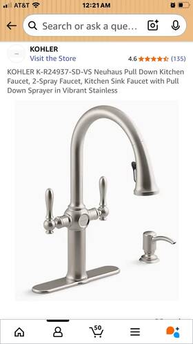 K-r24937-sd-vs Kohler Neuhaus Pull-down Kitchen Faucet 2 Handles Vibrant Stailes