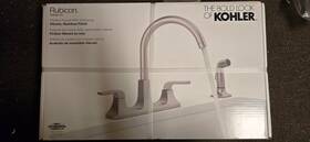 K-r26582-vs Kohler Rubicon Two-handle Kitchen Faucet Sidespray Stainless Steel