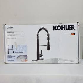 K-r29391-sd-bl Kohler Vind Semi-pro Pull Down Kitchen Faucet Matte Black Finish Boost Spray New