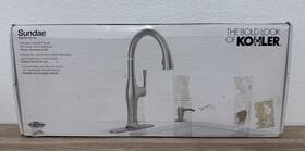 K-r29475-sd-vs Kohler Sundae Single-handle Pull Down Sprayer Kitchen Faucet Vibrant Stainless