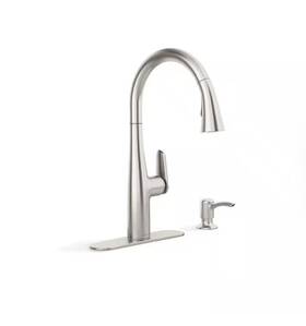 K-r30573-sd-cp Kohler Easmor Single-handle Pull Down Sprayer Kitchen Faucet In Polished Chrome