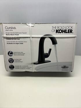 K-r30577-4d-bl Kohler R30577-4d-bl Cursiva Matte Black Single Handle Bathroom Faucet