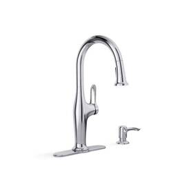 K-r33446-sd-cp Kohler Hamelin Single Handle Pull Down Sprayer Kitchen Faucet In Polished Chrome