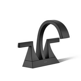 K-r78038-4d-bl Kohler Katun 4 Inch Centerset 2-handle Bathroom Faucet In Matte Black