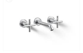 K-t14413-3-cp Kohler Purist Wall Mount Bathroom Faucet. Polished Chrome Finish