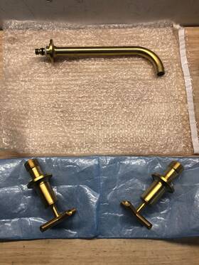 K-t14414-3-2mb Kohler Purist Wall Mounted Bathroom Faucet - Brushed Brass