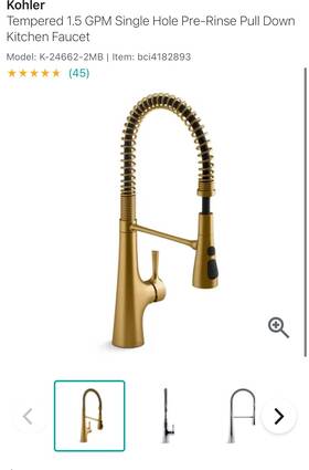 K-24662-2mb Kohler K246622mb - Kitchen Faucet Gold