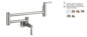K28359vs Kohler New Edalyn Stainless Steel Pot Filler Studio Mcgee