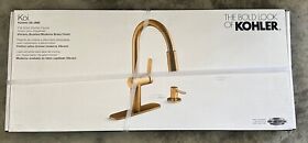R22940-sd-2mb Kohler Koi Kitchen Faucet Vibrant Brushed Modern Brass Brand New
