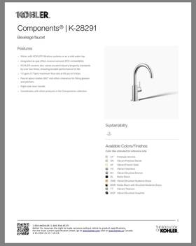 Nickel-k-28291-sn Kohler New In Box - Components Beverage Faucet-polished