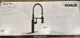R-10651-sd-bl Kohler Sous Pro Faucet - Matte Black Finish With Soap Dispenser R10651-sd-bl New
