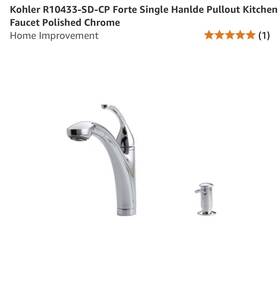 R10433-sd-cp Kohler Forte Single Hanlde Pullout Kitchen Faucet Polished Chrome