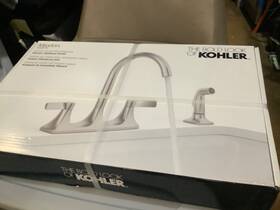 R22869-vs Kohler Maxton Vibrant Stainless Double Handle Deck-mount Kitchen Faucet