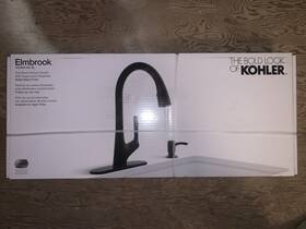 R22968-sd-bl Kohler R22968sdbl Elmbrook Matte Black Kitchen Faucet