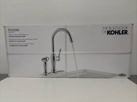 R23082-cp Kohler Arsdale Kitchen Faucet With Sidespray Polished Chrome Finish New