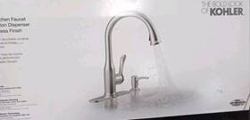 R23863-sd-vs Kohler Motif Pull Down Kitchen Faucet With Soap/lotion Dispenser