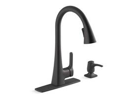 R26281-sd-bl Kohler Maxton Touchless Pull-down Kitchen Faucet With Soap/lotion