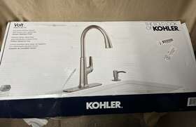 R26573-sd-vs Kohler Volt Pull-down Faucet With Soap Dispenser Stainless Steel