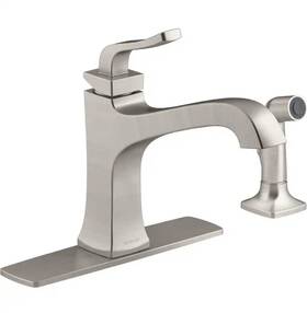 R26581-vs Kohler Rubicon Kitchen Faucet Tap With Side Sprayer Vibrant Stainless